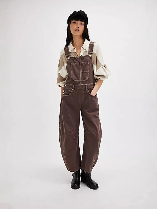 Women's Relaxed Vintage Denim Overalls