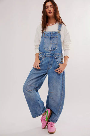 Women's Relaxed Vintage Denim Overalls