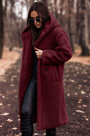 Cozy Long Teddy Coat Women
