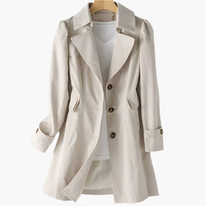Women’s Tailored Longline Blazer Coat with Structured Fit