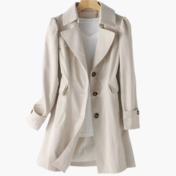 Women’s Tailored Longline Blazer Coat with Structured Fit
