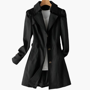 Women’s Tailored Longline Blazer Coat with Structured Fit