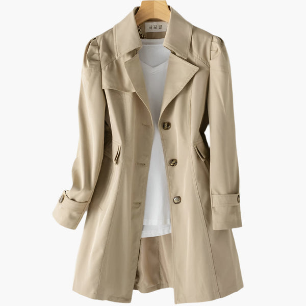 Women’s Tailored Longline Blazer Coat with Structured Fit