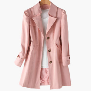 Women’s Tailored Longline Blazer Coat with Structured Fit