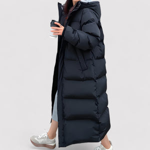 Stylish Women's Waterproof Black Hooded Puffer Jacket