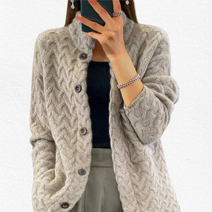 Women's Elegant Knitted  Button-Front Cardigan