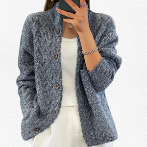 Women's Elegant Knitted  Button-Front Cardigan