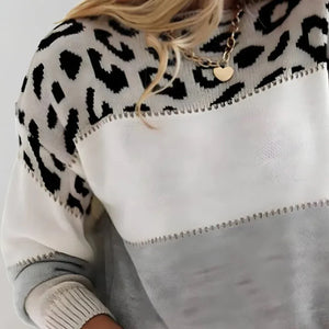 Women's Leopard Print Casual Sweater