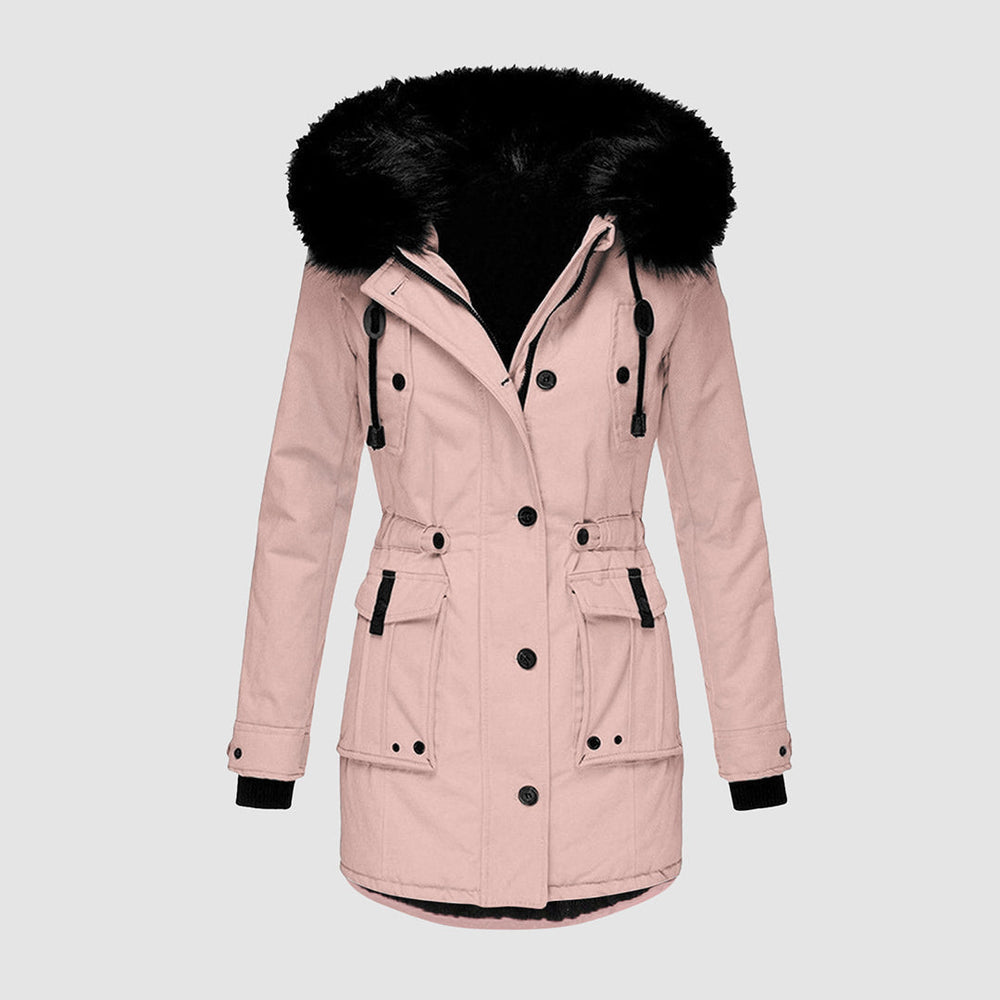 Women's Winter Parka with Faux Fur Hood