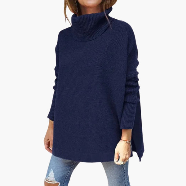 Oversized Turtleneck Sweater Women Cozy Relaxed Fit