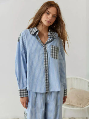 Women’s Relaxed Checkered Pajama Set