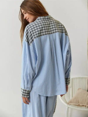 Women’s Relaxed Checkered Pajama Set