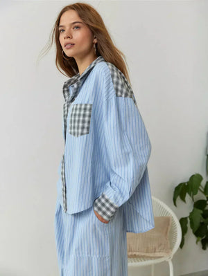 Women’s Relaxed Checkered Pajama Set