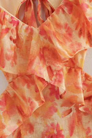 Chic Sleeveless Maxi Dress with Ruffle Straps