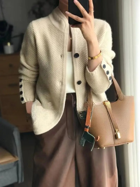 Elegant Knit Button Cardigan Jacket for Women