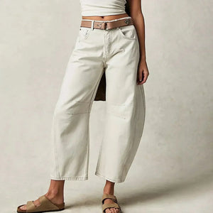 Women's High-Waisted Wide-Leg Cropped Pants