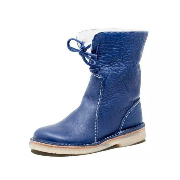 Botas de invierno para mujer con piel sintética hasta el tobillo