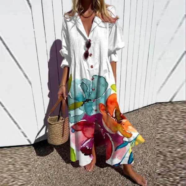 Women’s Floral Print Boho Maxi Dress