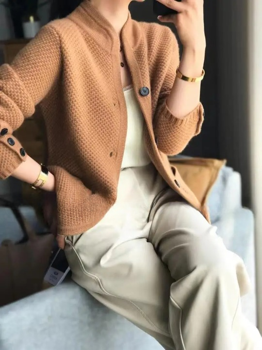 Elegant Knit Button Cardigan Jacket for Women