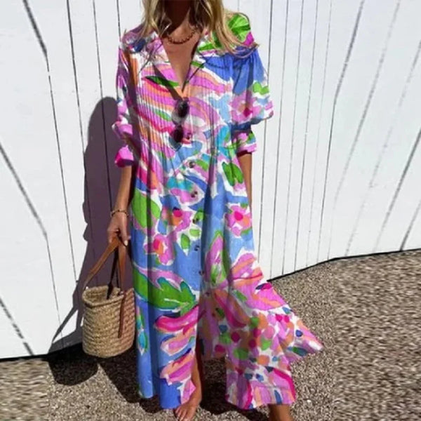Women’s Floral Print Boho Maxi Dress