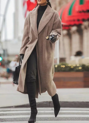 Oversized Long Women's Coat Elegant