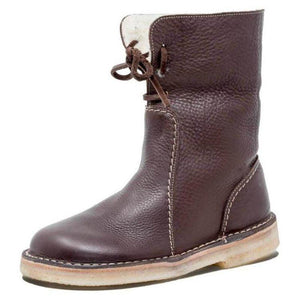 Botas de invierno para mujer con piel sintética hasta el tobillo