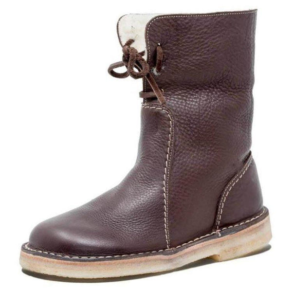 Botas de invierno para mujer con piel sintética hasta el tobillo