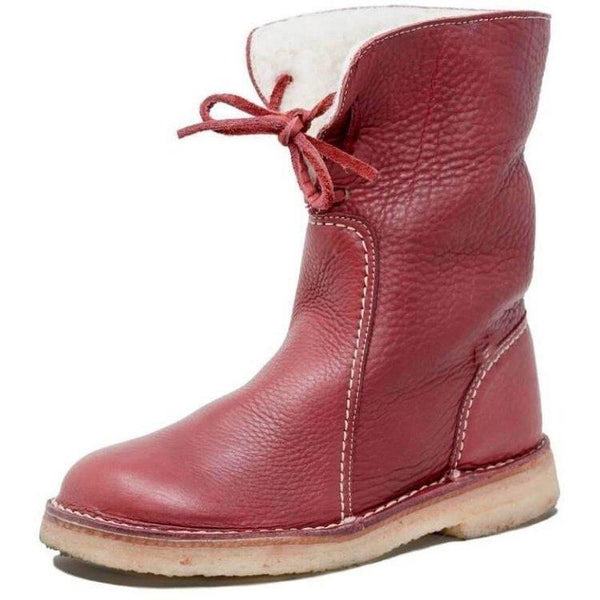 Botas de invierno para mujer con piel sintética hasta el tobillo