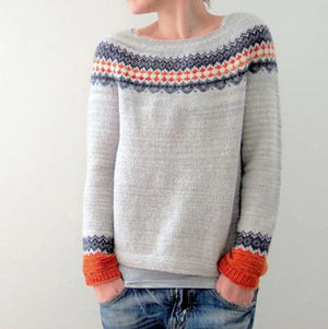 Cozy Knit Sweater with Fair Isle Pattern