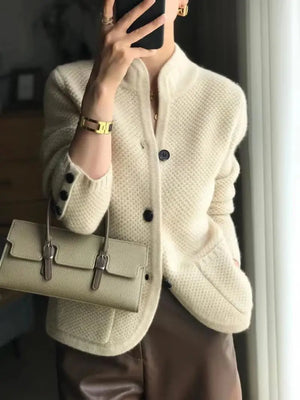 Elegant Knit Button Cardigan Jacket for Women