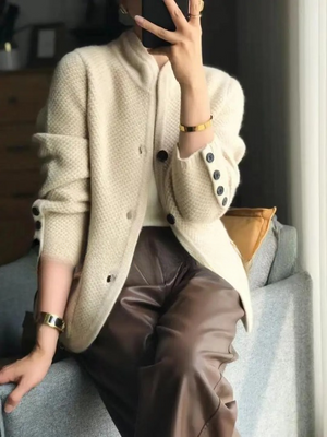 Elegant Knit Button Cardigan Jacket for Women