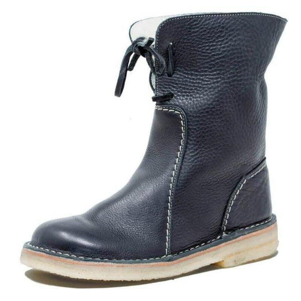 Botas de invierno para mujer con piel sintética hasta el tobillo