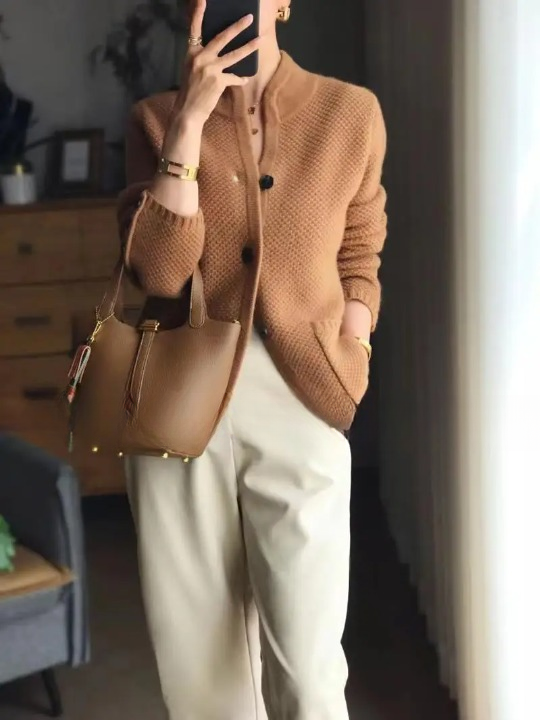 Elegant Knit Button Cardigan Jacket for Women