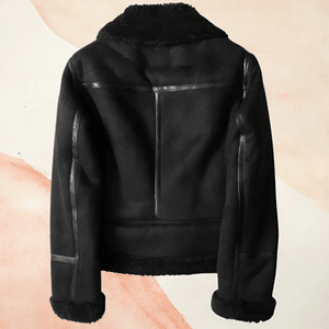 Warm Shearling Aviator Jacket Stylish