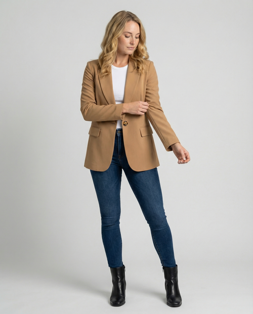Women's Tailored Blazer with Timeless Sophisticated Style