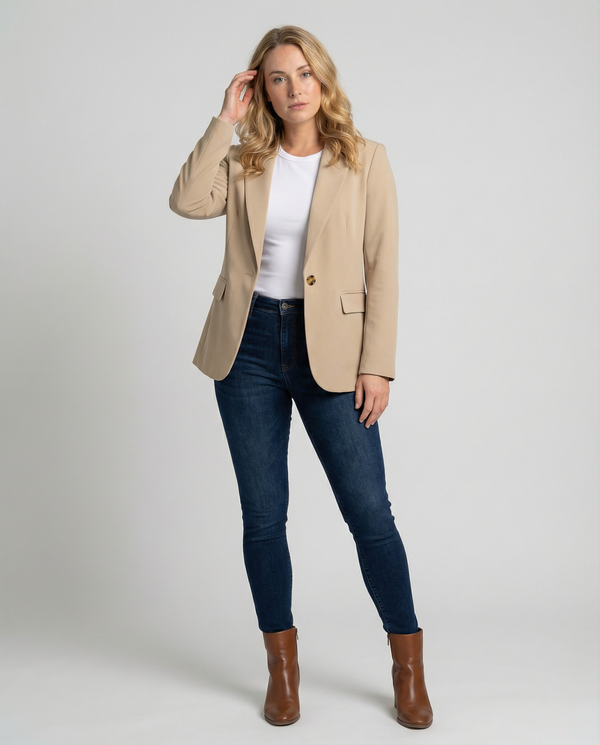 Women's Tailored Blazer with Timeless Sophisticated Style