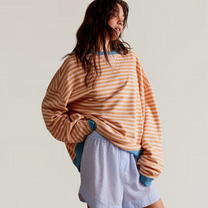 Cozy Oversized Striped Sweater for Women