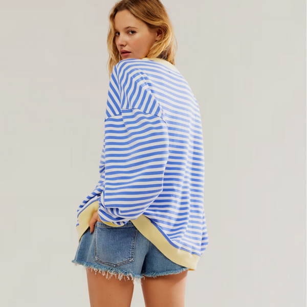 Cozy Oversized Striped Sweater for Women