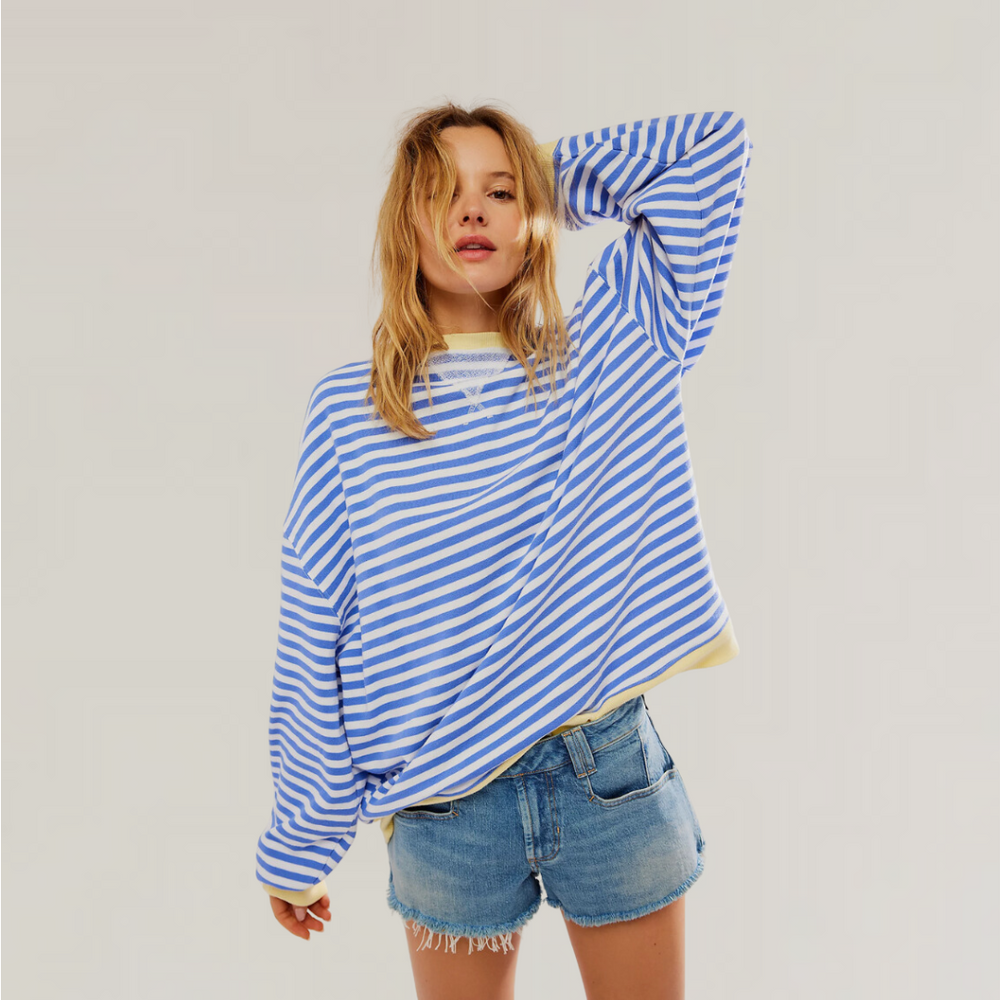 Cozy Oversized Striped Sweater for Women