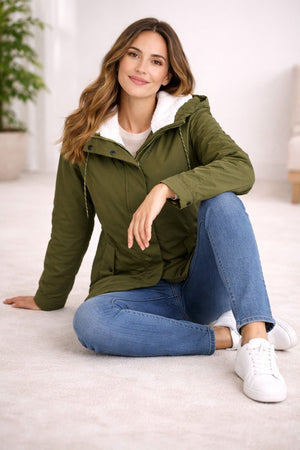 Women's Long Hooded Winter Jacket with Full Coverage Design