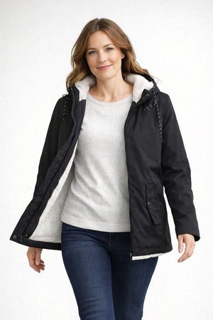 Women's Winter Jacket with Hood & Fleece Lining
