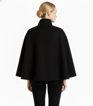 Elegant Belted Cape Coat for Women