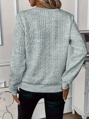 Women’s Zip-Up Knit Sweater with Stand Collar