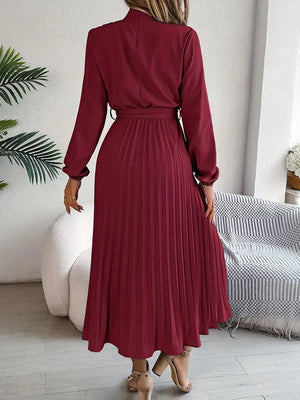 Stylish Midi Dress for Women with Adjustable Belt