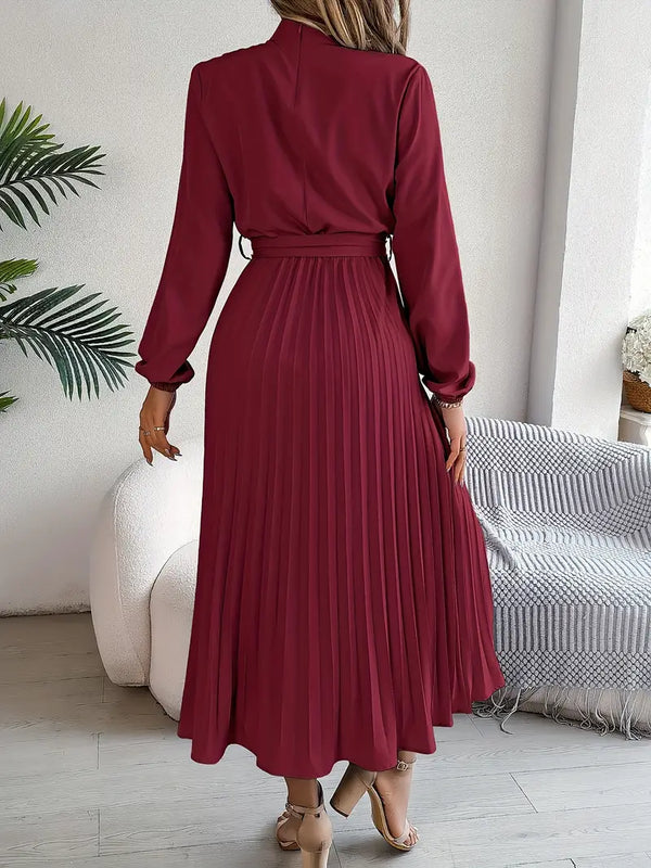 Stylish Midi Dress for Women with Adjustable Belt
