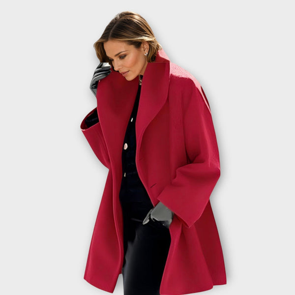 Wrap Collar Oversized Hooded Coat for Women
