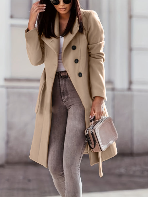 Stylish Women's Long Trench Coat - Elegant and Comfortable
