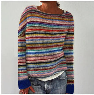 Women’s Elegant Crew Neck Knit Sweater
