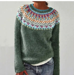 Women’s Elegant Crew Neck Knit Sweater
