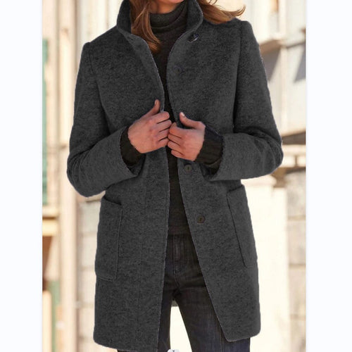 Elegant Blend Mid-Length Trench Coat for Women